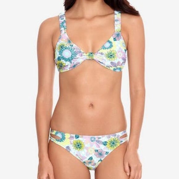 Salt + Cove Scrunchie-Strap Bikini Swim Top, Choose Sz/Color - Picture 2 of 4